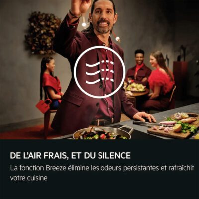 aeg gv77d91sb – hotte décorative murale 90 cm série 7000 silencetech